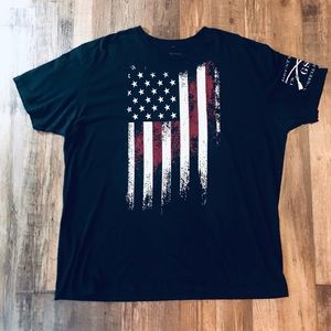 Men’s Grunt Style Old Glory Tee Graphics On Back Size XXL